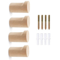 Patère Bois <br> Chêne Naturel (lot de 4)