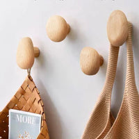 Patère Bois <br> Naturel Design Teinte Chêne Clair (Lot de 4)