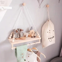 Patère Enfant <br> Avec Etagère et Perles colorées Patere-Design.com