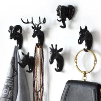 Patere Animaux Tete Animaux Noir