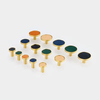 Patere Design Laiton et Cuir Couleur et Taille
