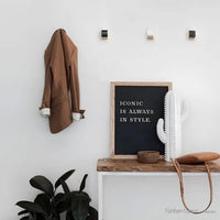 Patere Design Laiton et Marbre Carree