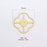 Patere Design Ronde Laiton et Resine Epoxy - Plaque B - Grand