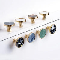 Patere Design Ronde Laiton et Resine Epoxy