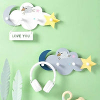 Porte-manteau Enfant Nuage, Etoile et Lune