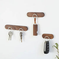 Patère Murale Bois  Porte Clef Aimantee