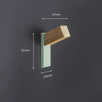 Patère Design <br> Colorée en Métal et Bois