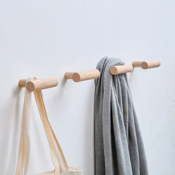 Patère Bois <br> Claire Design Arrondi