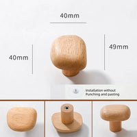 Patère Bois <br> Naturel Design Teinte Chêne Clair (Lot de 4)