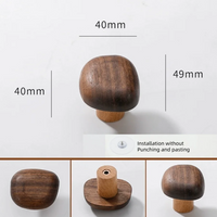 Patère Bois <br> Naturel Design Teinte Noyer (Lot de 4)