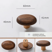 Patère Bois <br> Naturel Design Teinte Noyer (Lot de 4)