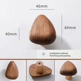 Patère Bois <br> Naturel Design Teinte Noyer (Lot de 4)