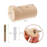 Patère Bois <br> Chêne Naturel (lot de 4)