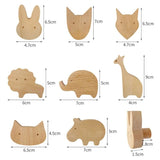 Patère Enfant <br>Animaux Bois Clair