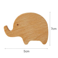 Patère Enfant <br>Animaux Bois Clair