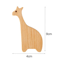 Patère Enfant <br>Animaux Bois Clair