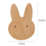 Patère Enfant <br>Animaux Bois Clair