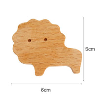 Patère Enfant <br>Animaux Bois Clair