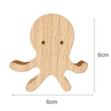 Patère Enfant <br>Animaux Bois Clair