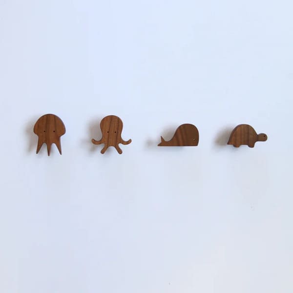 Patère Enfant <br>Animaux de l'Océan (Lot de 4)