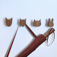 Patère Enfant <br>Animaux de la Forêt (Lot de 4)