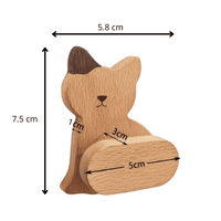 Patère Enfant <br> Chat en Bois
