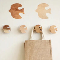 Patère Enfant <br> Oiseaux en Bois