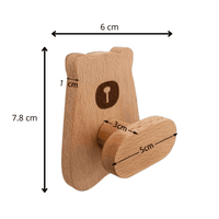 Patère Enfant <br> Ours en Bois