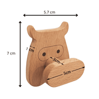 Patère Enfant <br> Taureau en Bois