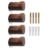 Patère Bois <br> Noyer Naturel (lot de 4)