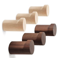 Patère Bois <br> Noyer Naturel (lot de 4)