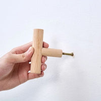 Patère Bois <br> Claire Design Arrondi