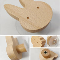Patère Enfant <br>Animaux Bois Clair