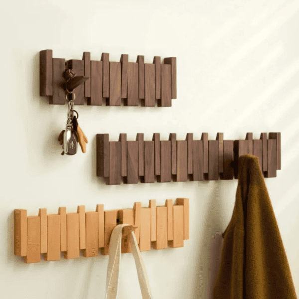 Patère Design <br> Escamotable en Bois