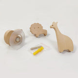 Patère Enfant <br>Animaux Bois Clair