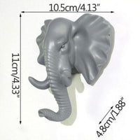 Patere Animaux - Tete Animaux Elephant Gris