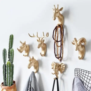 Patère Animaux <br> Tête de Cheval Géométrique