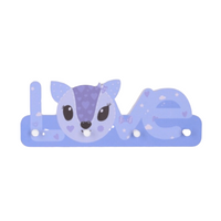Patere Enfant Love Bambie - Bleu